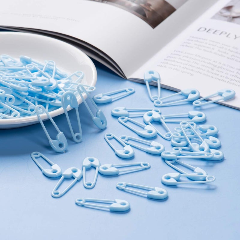 JUXINGDAZYF 144 Pieces of Plastic Safety Pin Girl Baby Shower Preferred Charm (Blue) - Image 3
